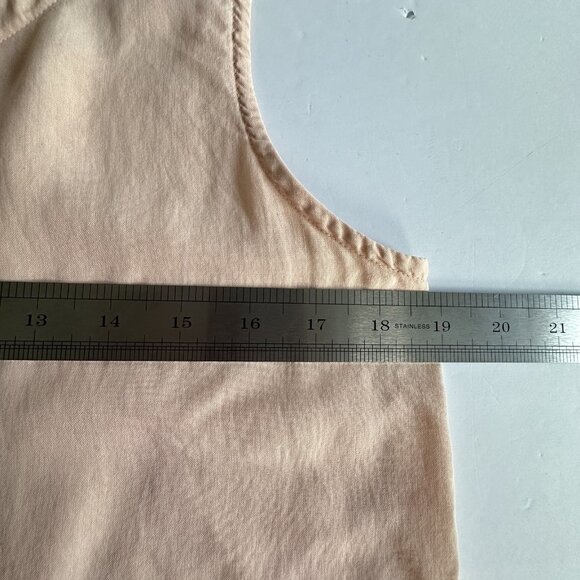 Laura Martin Collection‎ Tank Top Womens M Peach 100% Silk Sleeveless Minimalist - Picture 8 of 10